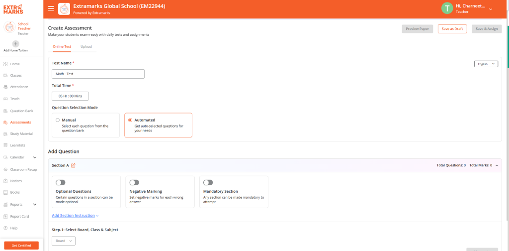 ai-based-assessment with instant tracking