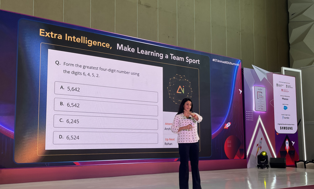 Extramarks at ET Annual Education Summit 2026: Future-Ready Classrooms and NEP Implementation 6 Ms. Charneeta Kaur, President – Product and Growth, Extramarks Education, delivered a session on "Intelligence for Evolving Classrooms."
