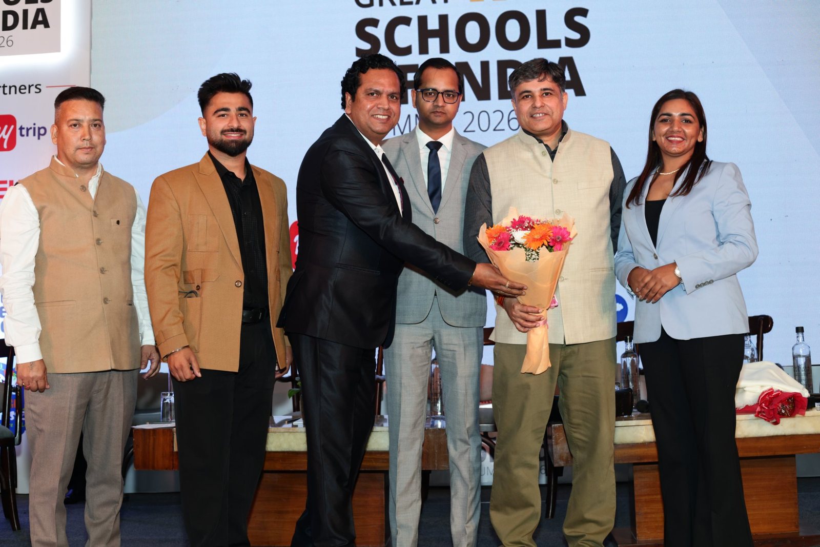 Great Schools of India Summit 2026: Dehradun Brings Together 50+ School Leaders 23 Speaker being felicitated with a bouquet at the Great Schools of India Summit 2026, Dehradun